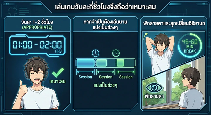 เล่นเกมวันละกี่ชั่วโมงดีต่อสุขภาพ